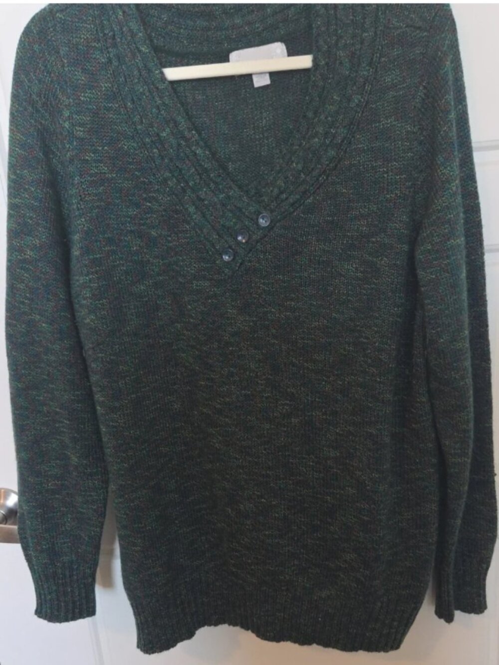 Emily Rose Dark Green V Neck Pullover 2X Stitch Fix
